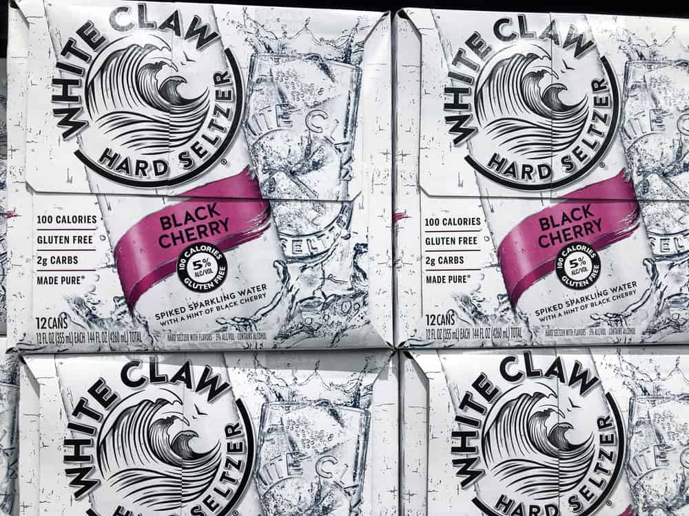 4 boxes of White Claw black cherry flavor