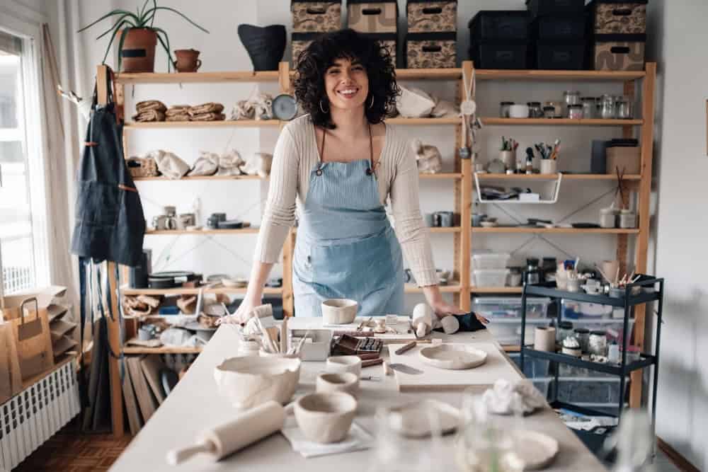 Woman in addiction recovery starting her own arts and crafts business