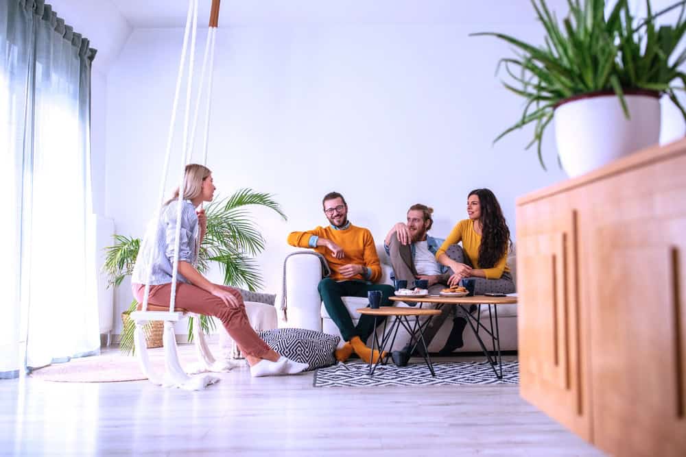 A group of men and women in recovery living in a sober