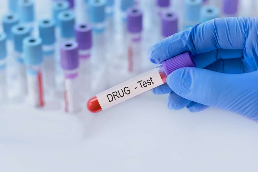 Blood drug test vial testing for kratom