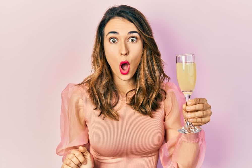 Woman wondering how much is champagne alcohol content