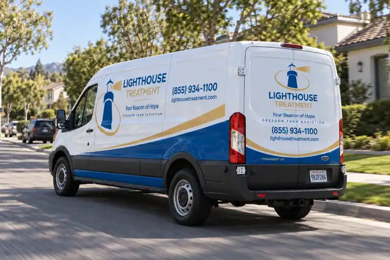 Lighthouse rehab transportation van serving Orange County, CA