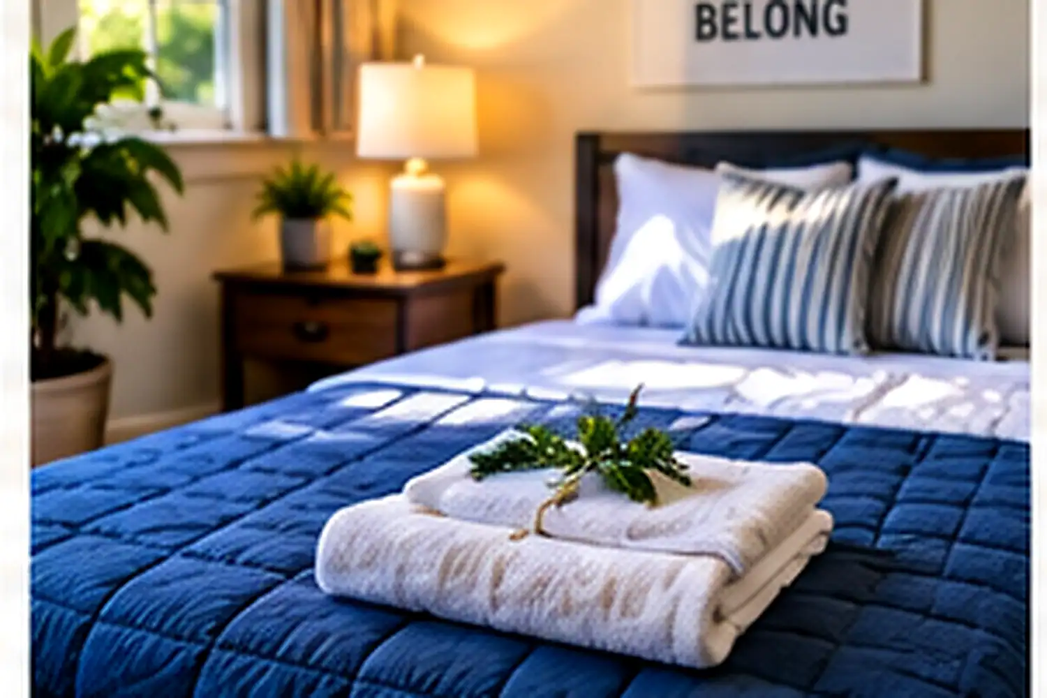 Comfortable bedroom in a sober living and recovery environment in Orange County, CA