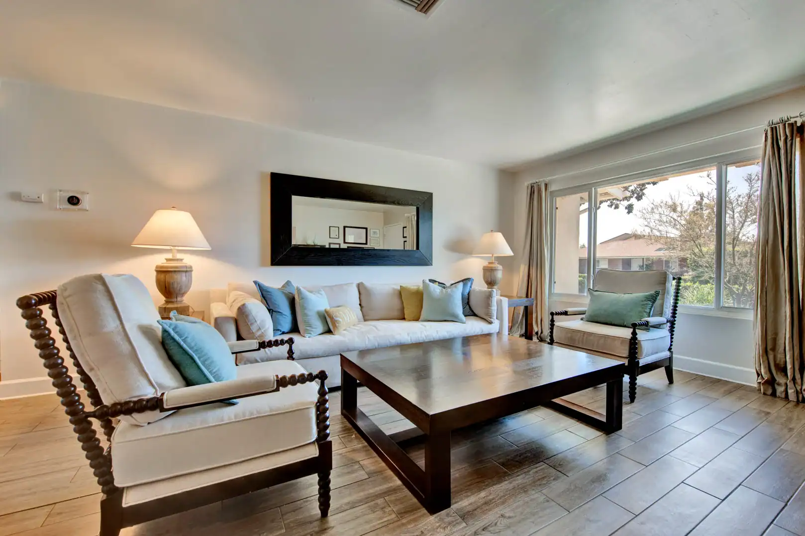 Women's Treatment Center bright living room at Lighthouse Treatment in Orange County, CA