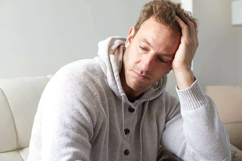 man denying that he has a substance abuse problem 